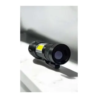 Şarjlı Metal Zoomlu El Feneri Işıldak Led Işık Taşınabilir El Lambası