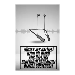 60 Saat Uyumlu Bluetooth Kulaklık Kablolu ANC Özellikli Kulaklık