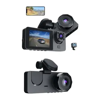 3 Kameralı 2 İnç 1080P Araç İçi Kamera Sürüş Kamerası CarPlay