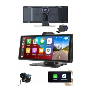 Android ve İOS Uyumlu Ön Arka Çift Kameralı Araç Ekranı Dokunmatik CarPlay