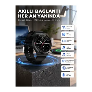 Akıllı Saat Yeni Nesil Üç Kordonlu Nabız Ölçer Çağrı Cevaplama