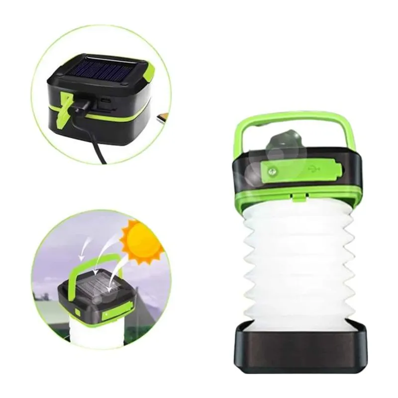 Kamp Lambası Katlanabilir Lamba Solar Şarjlı Led Lamba El Fenerli