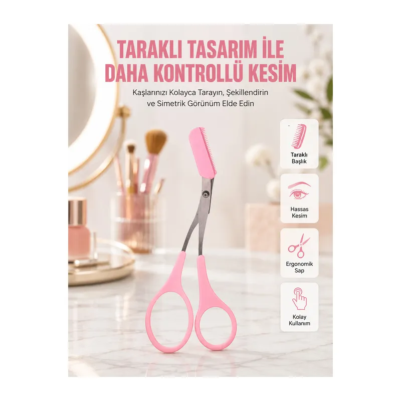 Mini Taraklı Kaş Düzeltici – Hassas Şekillendirme ve Taşınabilir Tasarım