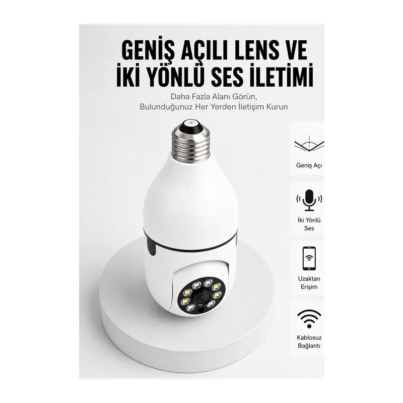 Akıllı Güvenlik Kamerası Full HD Görüntü ve Gece Görüş Özellikli Yeni Nesil
