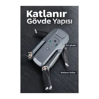 Katlanabilir Kameralı Drone ve Ekranlı Uzaktan Kumanda Seti