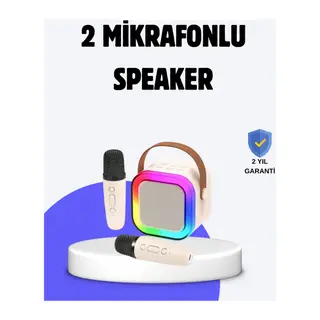 Taşınabilir Bluetooth Karaoke Hoparlör – 2400 mAh Batarya