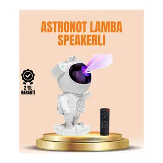 Bluetooth ve Dahili Ses Özellikli Astronot Projeksiyon Lambası