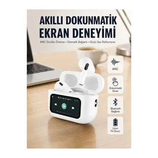 Tüm Telefonlarla Uyumlu ANC Özellikli Dokunmatik Bluetooth Kulaklık Yeni Nesil