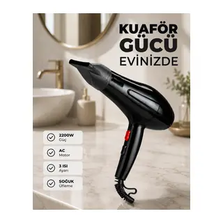 2200W Güçlü Motorlu Ergonomik Fön Makinesi