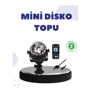 Ses Duyarlı Mini Disko Küre Lamba