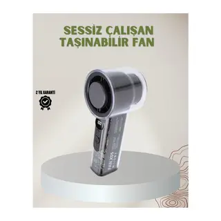 100 Kademeli Ayarlanabilir Mini Fan | Dijital Ekranlı Serinletici