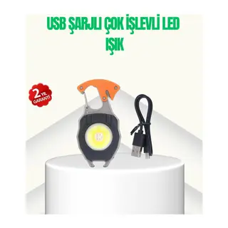 Çok İşlevli USB Şarjlı Anahtarlık Fener