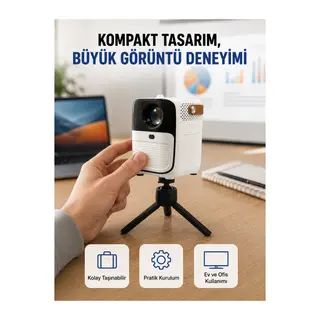 Android Sistemli Mini Projektör – Uygulama Destekli Akıllı Kullanım Yeni Nesil