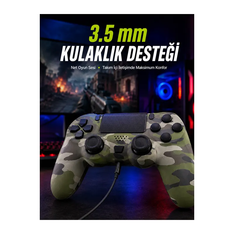 LED Işıklı Oyun Kolu – Durum Göstergeli Şık Tasarım