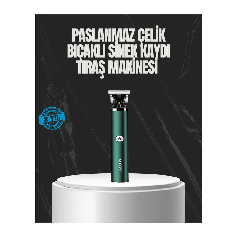 Paslanmaz Çelik Başlıklı Su Geçirmez Şarjlı Saç Kesme Makinesi