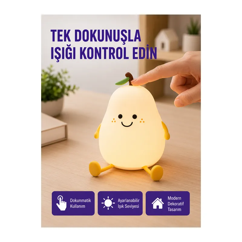 Dekoratif Armut LED Lamba Renk Ayarlı Şarj Edilebilir
