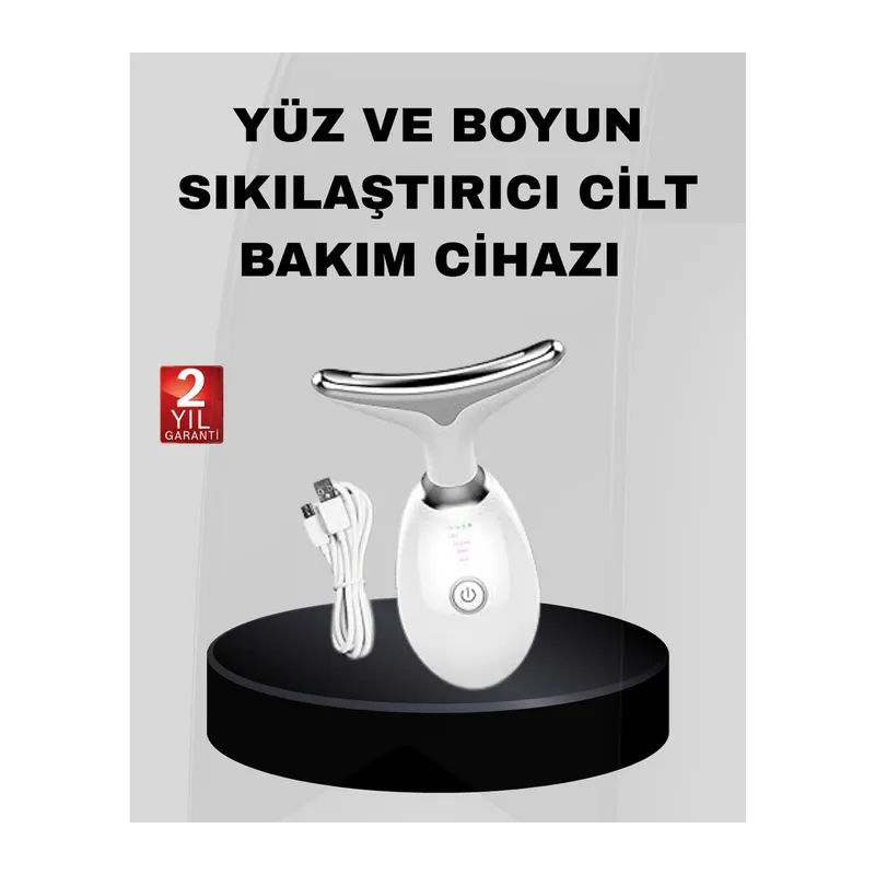 Kablosuz Şarjlı Yüz Sıkılaştırıcı Cihaz EMS Mikro Akım Anti-Aging Masaj Aleti