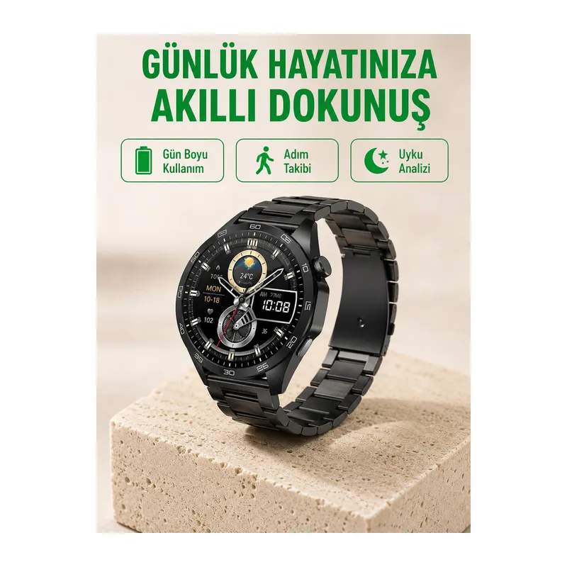 Bluetooth Akıllı Saat – Nabız, Adım Sayar, Uyku Takibi ve Spor Modlarıyla Akıllı Yaşam Asistanı
