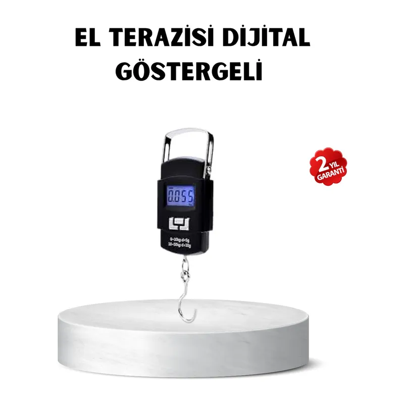 Portatif Dijital El Kantarı – Bavul, Kargo ve Paket Tartı Cihazı 50 Kg