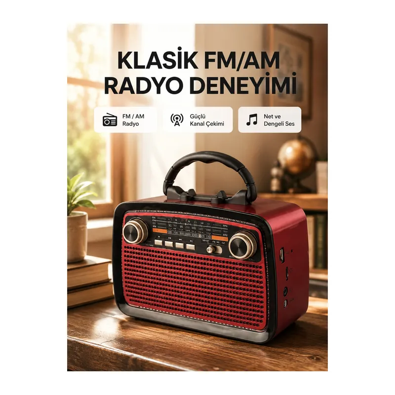 Bluetooth Hoparlör – Kablosuz Bağlantı, Geniş Ses Alanı, Radyo Destekli, Hafif ve Taşınabilir