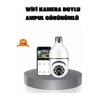 360° Akıllı Güvenlik Kamerası – Duya Takılabilir, Wi-Fi Bağlantılı, Hareket Sensörlü