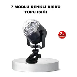 Müzik Ritmine Duyarlı Renkli Disko Topu – 7 Modlu Işıklı Parti Lambası