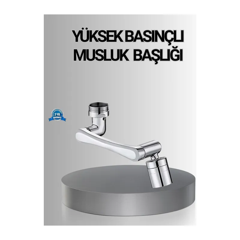 1080° Dönebilen Musluk Başlığı Robotik Kol Havalandırıcı Çok Yönlü Su Yönlendirme