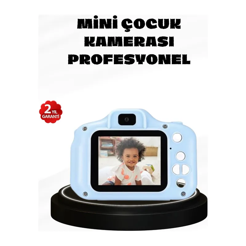 Çocuklar İçin Mini Dijital Kamera – 1080p HD, 2.0 İnç Ekran, Komik Filtreli ve Şarjlı