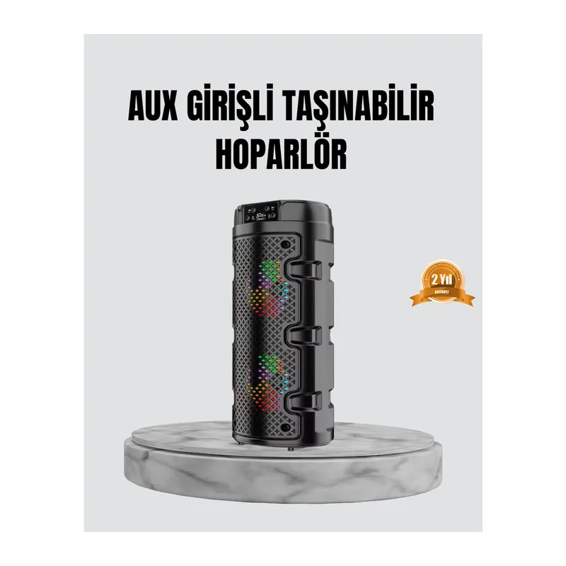 Taşınabilir Bluetooth Hoparlör Çift Sürücü Güçlü Bas HD Ses Çoklu Bağlantı