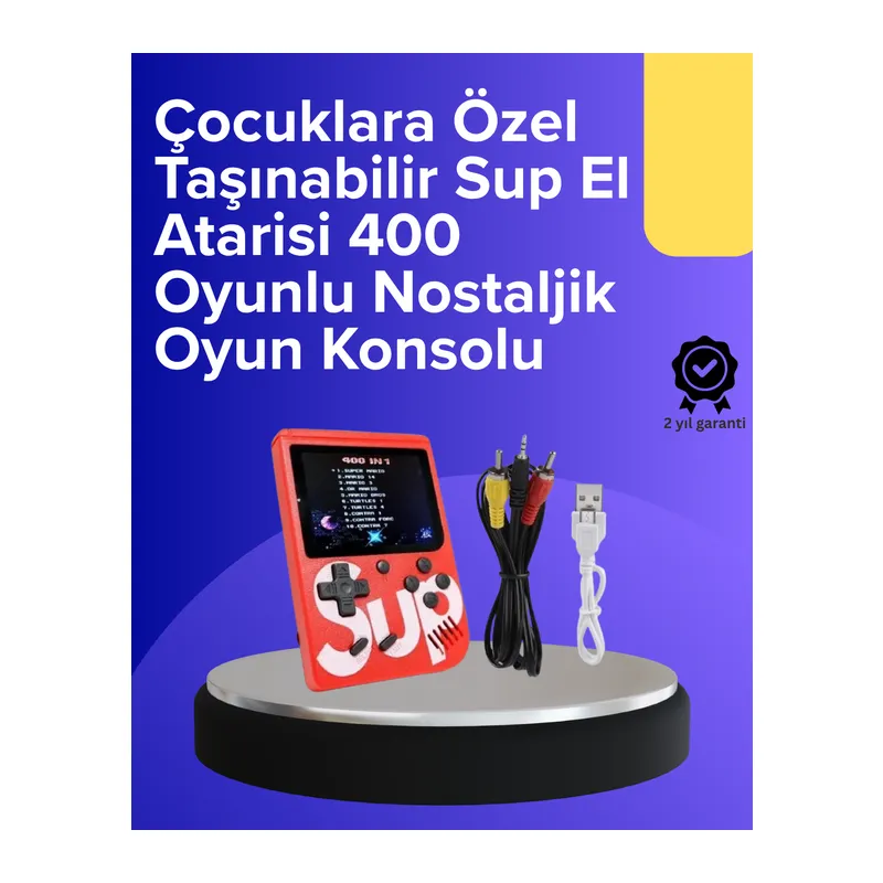 Çocuklar İçin 400 Retro Oyunlu Konsol