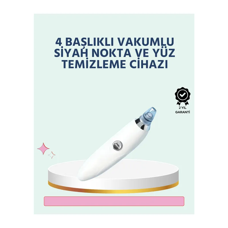 Cilt Dostu Vakumlu Siyah Nokta Temizleyici – Siyah Nokta, Yağ ve Makyaj Kalıntılarına Karşı