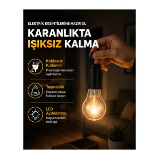 Taşınabilir Sıcak Işık Yayan Kamp Lambası