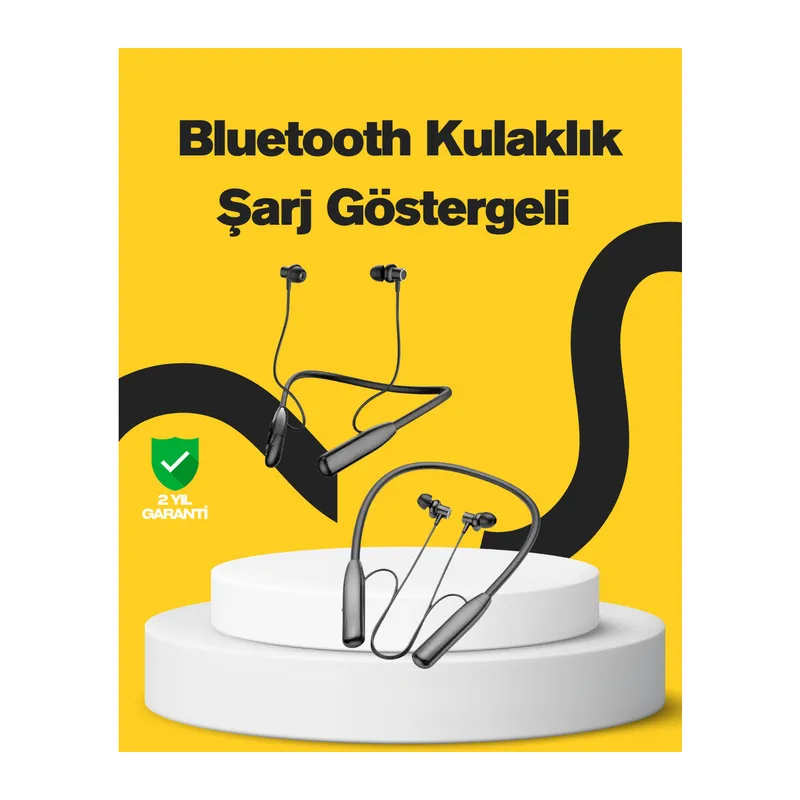 Y12 Bluetooth Boyun Bantlı Kulaklık – 100 Saat Pil, Bluetooth 5.3, Dokunmatik Kontrol