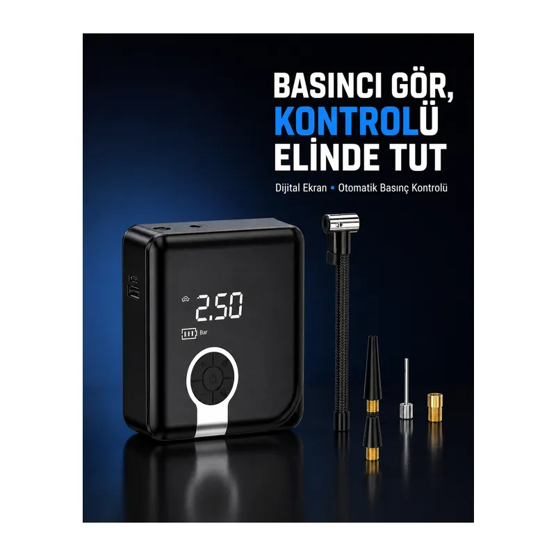 Taşınabilir Diyafram Tip Kompresör Yüksek Basınç Kapasiteli