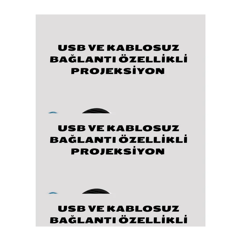 HDMI USB Bağlantılı 4K Destekli Taşınabilir Projeksiyon Cihazı