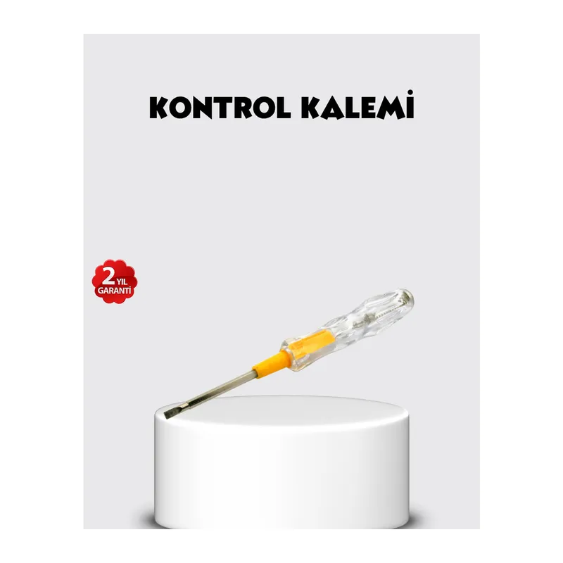 Neon Lambalı Elektrik Kontrol Kalemi Nikel Kaplama 110-220V