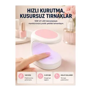 LED Mini Oje Kurutucu Taşınabilir Hızlı Kuruma Cihazı 3 LED Işıklı Yeni Nesil