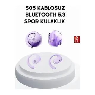 S05 Bluetooth 5.3 Kulaklık IPX4 Su Geçirmez Hızlı Eşleşme Güçlü Stereo Ses