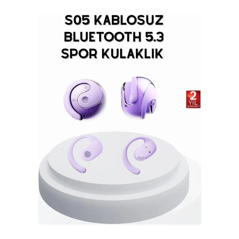 S05 Bluetooth 5.3 Kulaklık IPX4 Su Geçirmez Hızlı Eşleşme Güçlü Stereo Ses