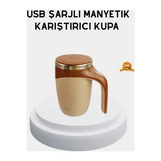 Şarjlı Otomatik Karıştırıcı Kupa Manyetik Mix Kupa Paslanmaz Çelik İç Astar