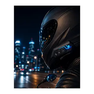 Bluetooth Motosiklet Kask Kulaklığı Mikrofonlu Kablosuz Sürüş Intercomu