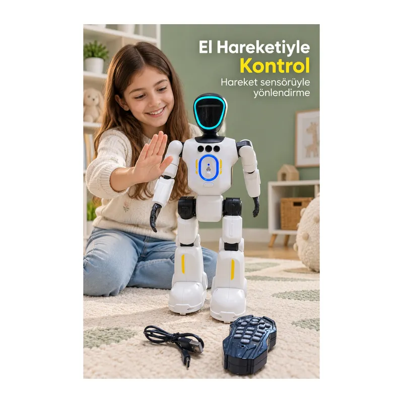 Ses Kaydı ve Oynatma Özellikli Kumandalı Robot Oyuncak