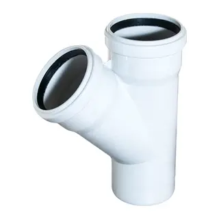 Pvc Atık Su Borusu 125x125 Tek Çatal 45 Derece 10 Adet