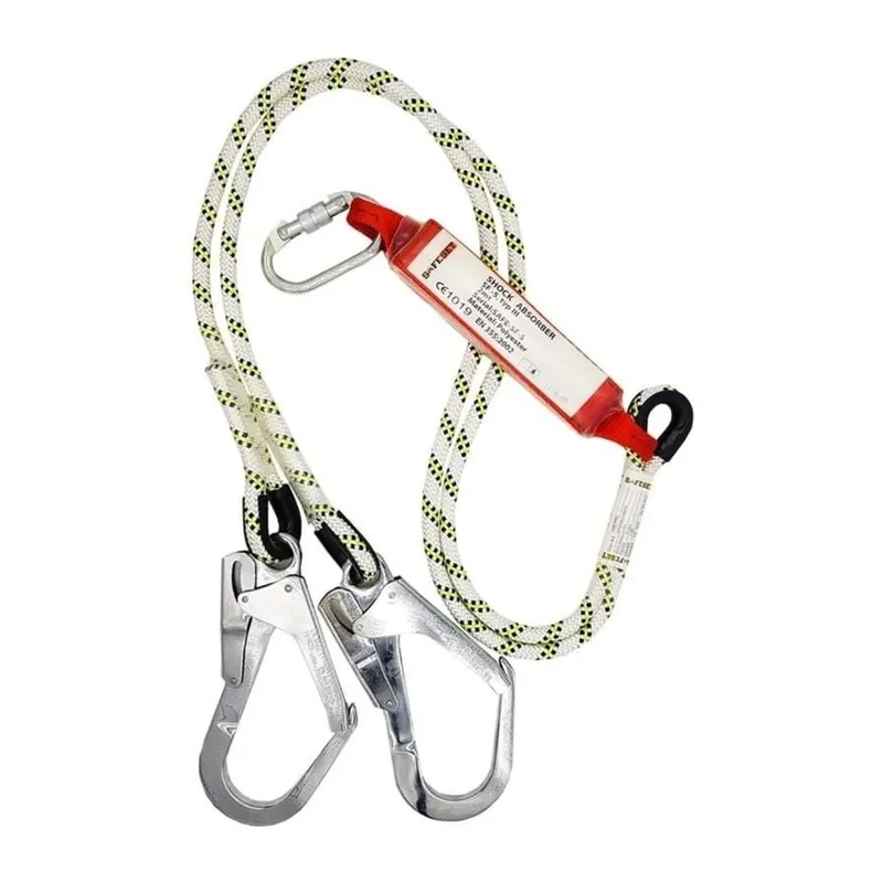 Çift Bacaklı Şok Emicili Lanyard Büyük Kancalı