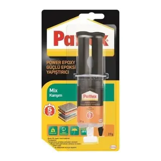 Pattex Power Epoxy Güçlü Yapıştırıcı Şeffaf 27 gr
