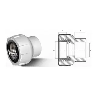 Ege Yıldız PPRC 40X1 1/4 Dişi Adaptör Gri