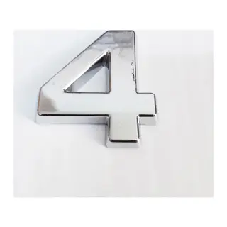 Cemax 4 Rakamı 3,75 cm Krom Yapışkanlı