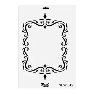 Rich New Seri N-342 Stencil 35x25 cm