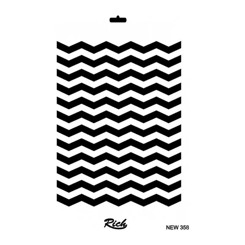 Rich New Seri N-358 Stencil 35x25 cm