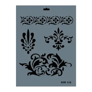 Rich New Seri N-118 Stencil 35x25 cm